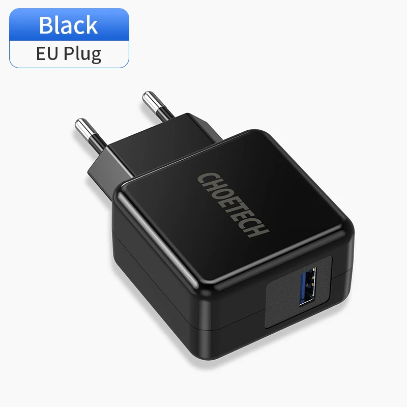 CHOETECH 18 Вт Быстрая зарядка 3,0 USB настенное зарядное устройство для iPhone XR XS X 8 8 Plus зарядное устройство для мобильного телефона для samsung Galaxy S9 Plus Note8 - Тип штекера: EU