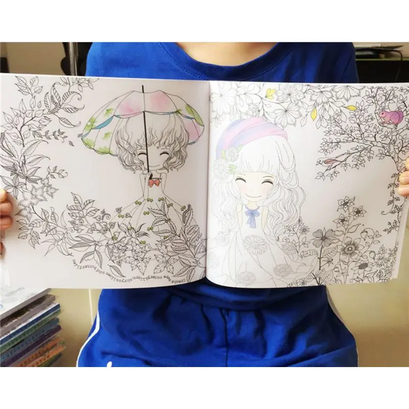 Children Kids Coloring Book Girls Ancient Style Drawing Graffiti Painting Books Holiday Gift Decompression Tool AXYF Children Kids Coloring Book Girls Ancient Style Drawing Graffiti Painting Books Holiday Gift Decompression Tool AXYF