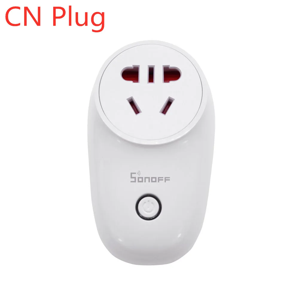 CN Plug Sonoff S26 Wi-Fi умная розетка EU/US/UK/CN/AU беспроводной штекер умный дом переключатель розетки работает с Alexa Google Home iftt - Комплект: CN Plug