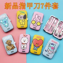 Корейский стиль BTS креативный Звездный сопутствующий продукт мультфильм милый из нержавеющей стали кусачки для ногтей набор
