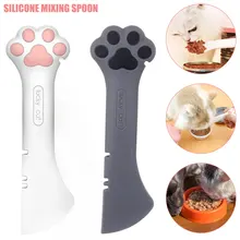 

Pet Cat Multifunctional Cat Paw Canned Spoo Can Opener Small Pet Food Feeding Silicone Scoop Kitten Shovel Bowl Supplies