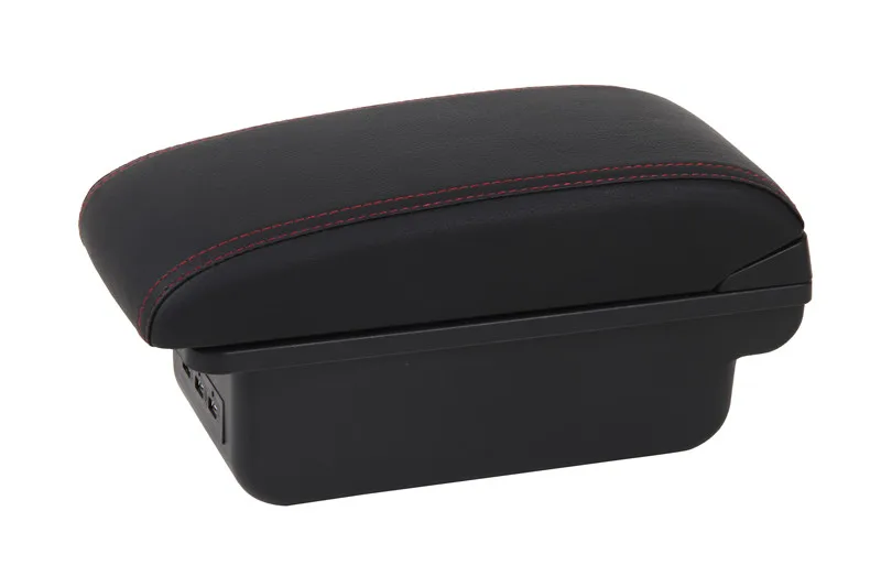 Для Toyota aygo bj подлокотник коробка зарядка через usb повысить двойной слой центральный магазин содержание Подстаканник Пепельница аксессуары - Color Name: C1 style red line