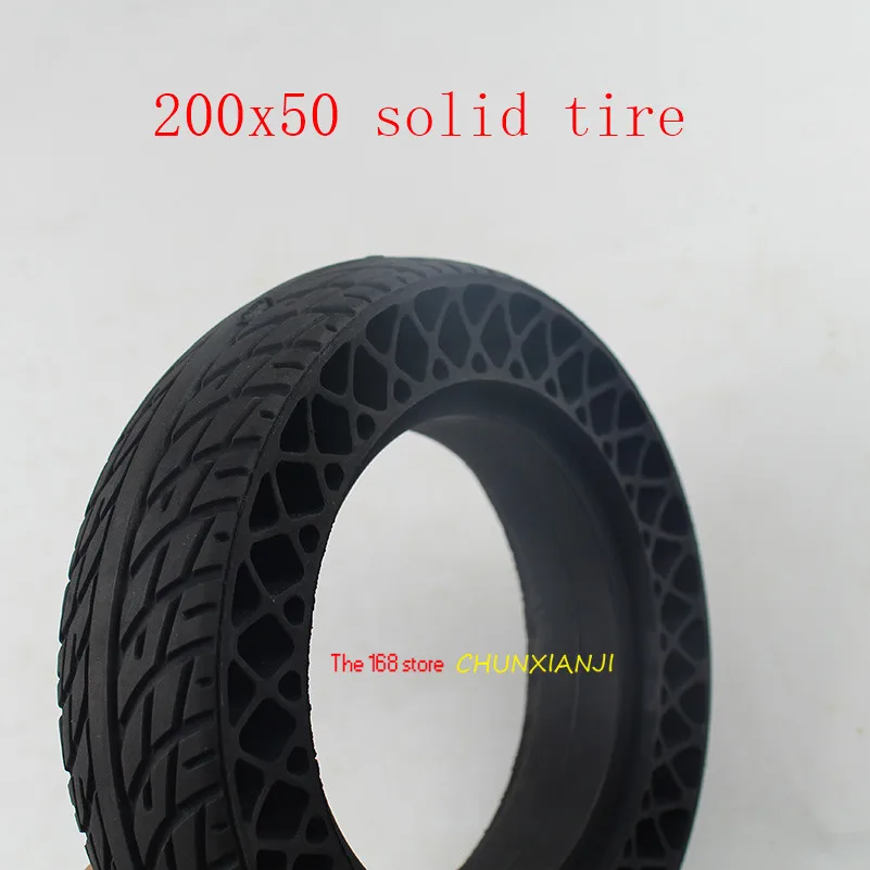 Новые 8 дюймов для пчелиных сот шина Электрический scooter200x50solid шин удар-доказательство, износостойкое покрытие предотвращает образование не надувные 200*50 шестерённый насос
