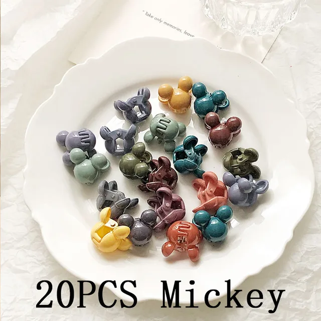 30/50PCS/Set Girls Cute Colorful Flower Star Mickey Small Hair Claws Kids Sweet Hairpins Hair Clips Fashion Hair Accessories 20pcs mickey
