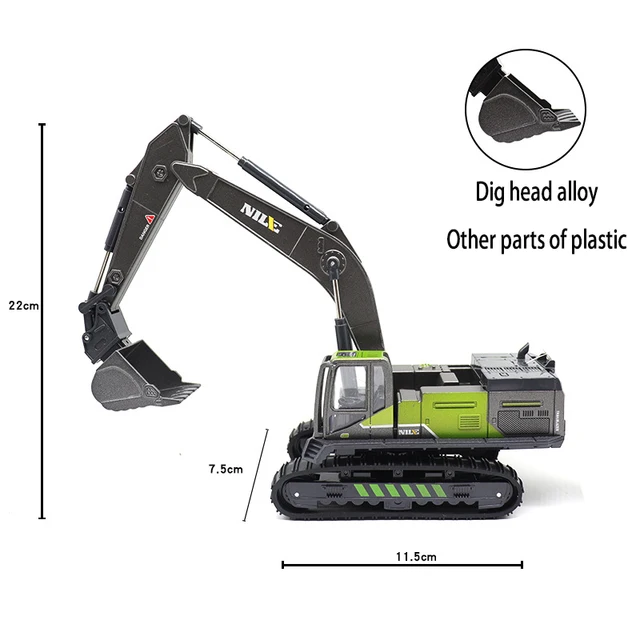 1/55 Farm Tractor Crane Car Toys for Boys 2 To 3 Alloy Excavator Digger Agricultural Machine Engineering Vehicle Kids Xmas Gifts 5