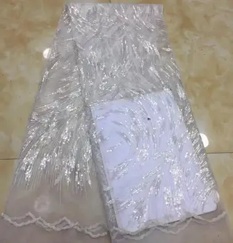 

David-18.6805 fashionable sequins tulle embroidery french net lace fabric for party dress