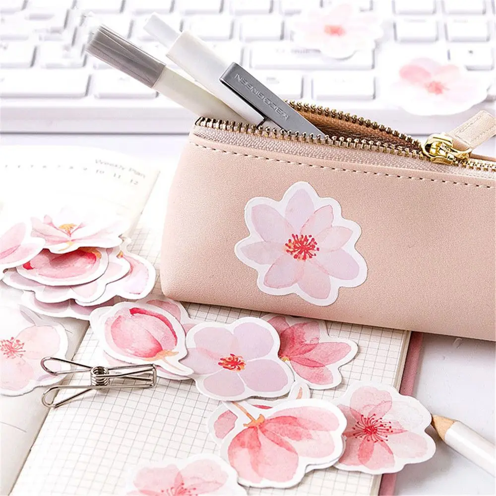 

45pcs Japanese Cherry Blossom Sticker Cute DIY Scrapbooking Stickers Diary Decoration Seal Label Sticker School Stationery