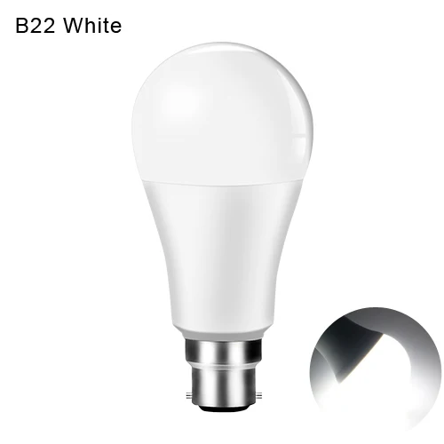 B22 White 4 шт. 15 Вт 1800 лм WiFi Ampoule светодиодный E27 B22 умная лампочка с регулируемой яркостью умная лампа ampolleta wifi лампа Alexa Google Assistant Echo - Испускаемый цвет: B22 White