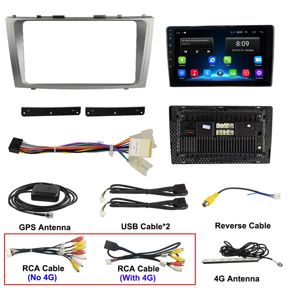 EKIY 9 ''ips Android 8,1 DSP автомобильный Радио Мультимедиа Видео плеер навигация gps 2 Din для Toyota Camry 40 50 2007 2008 без Dvd