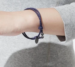 101235 102518 qualidade de luxo designer pele carneiro mão corda marca moda clássico simples versátil das mulheres dos homens pulseira b4
