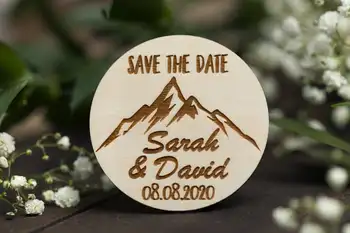 

Outdoor Wedding Save The Date Magnet,Mountain Save The Date, Mountain Wedding Invitation, Custom Save The Date, Mountain Top We