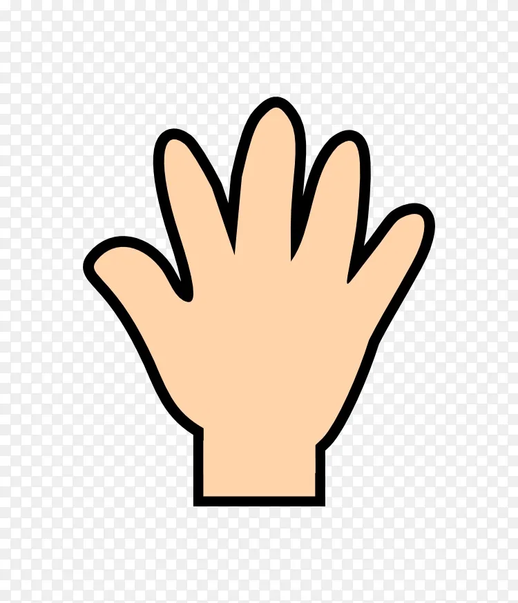 祈祷之手黑色剪贴画-手背剪贴画
