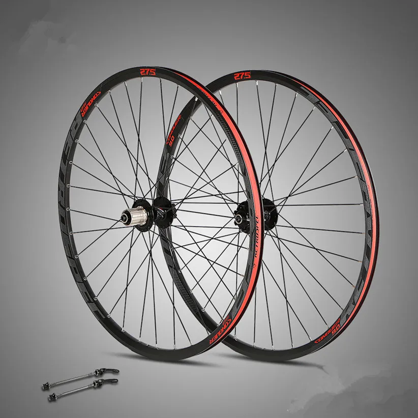 Bargain Offer of  C9.0 27.5/29inch Wheelset MTB Mountain Bike Aluminum Alloy Double Rims Sealed Bearing 32 Hole Round