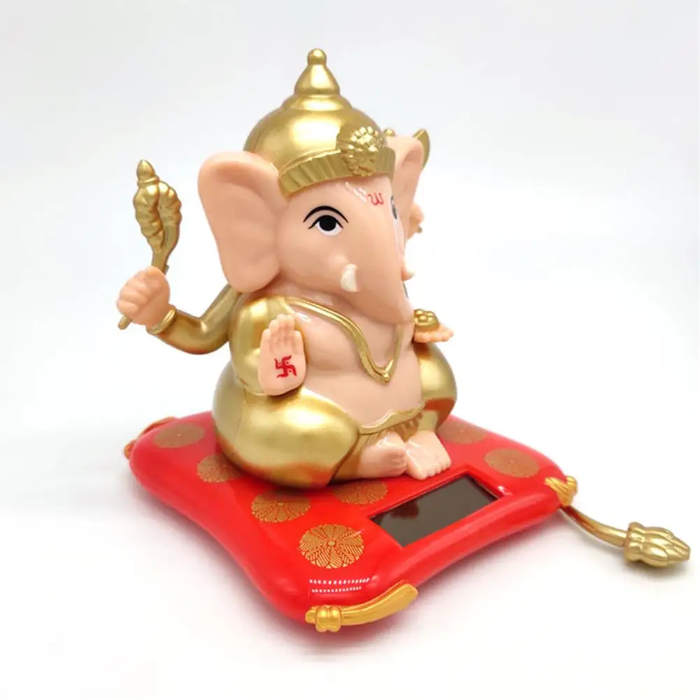 Car Solar Elephant Shaking Head Decoration Dancing Animated Cartoon Animal Swinging Doll Automobile