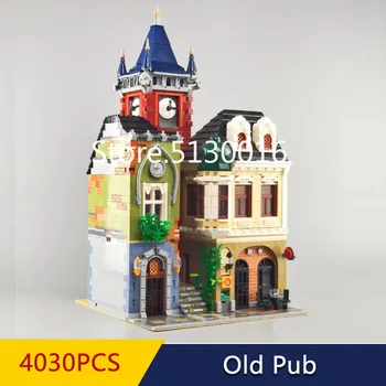 

In Stock Creator QL0924 MOC Building Blocks 4030pcs Street View Bricks Old Pub Toy Gifts Children 15042 15037 15009 15010 15011