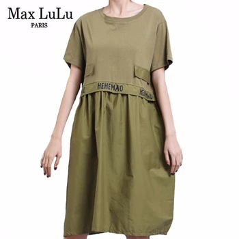 

Max LuLu New Korean Fashion 2020 Summer Ladies Cotton Dresses Women Vintage Casual Dress Oversized Female Elegant Loose Vestidos