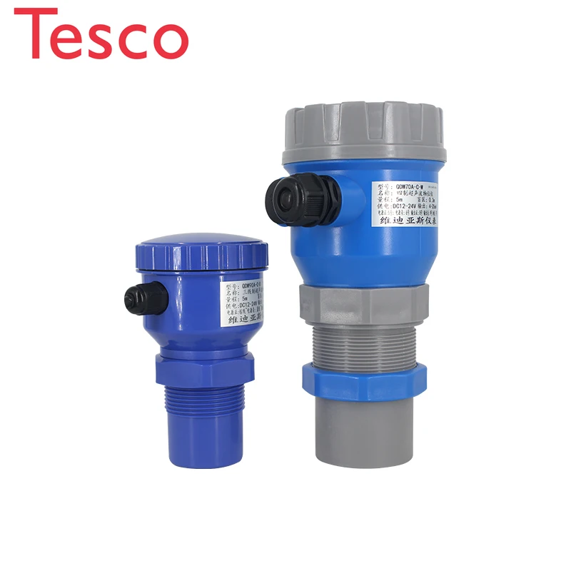 

15m Cable Length Water Tank Level 24Vdc 4-20mA Ultrasonic Oil Liquid Level Probe Sensor Meter