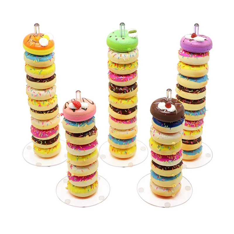 5Pcs/Lot DIY Wall Dessert Rack Acrylic Donut Display Stand Kids Birthday Party Baby Shower Wedding Decoration