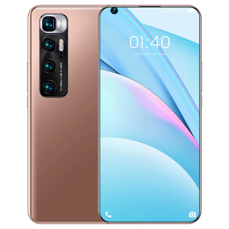 Galxy M10 Ultra 128GB+256GB Full Screen 6.8Inch 6000mAh Octa Core Cell Phone Smart Phone Dual SIM Snapdragon 865 Mobile Phone