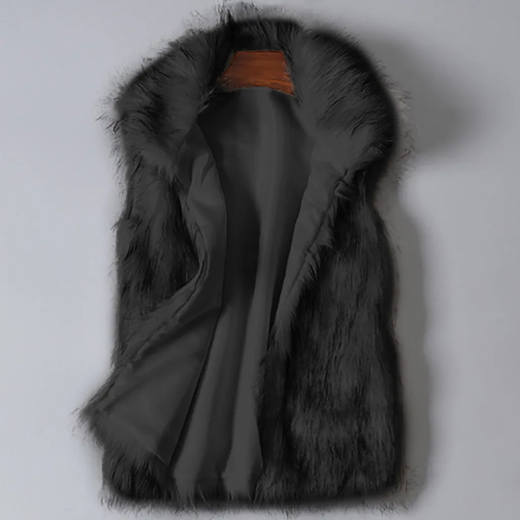 JAYCOSIN Женское пальто, Модный женский шерстяной жилет, жилет из искусственного меха, стоячий воротник, пальто из искусственного меха, жилет, куртка, меховой жилет, женский короткий