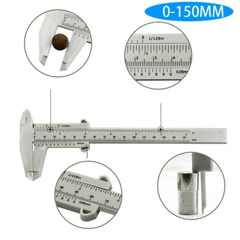 

150mm DIY Tool Woodworking Metalworking Plumbing Model Making Vernier Caliper Aperture Depth Diameter Measure Tool