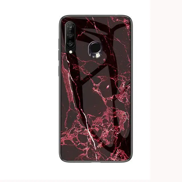 Мраморный чехол из закаленного стекла для huawei P Smart Plus P20 P30 Honor 9X Pro 8X 8C 8A 8 9 10 20 lite 10i 20i Тонкий чехол из ТПУ - Цвет: 6