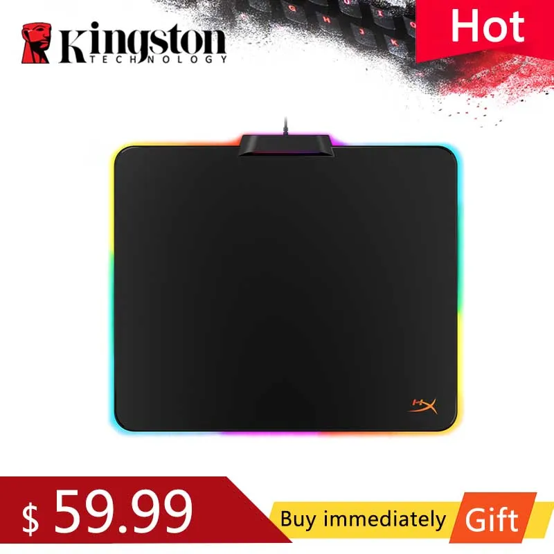 Игровой коврик для мыши Kingston HyperX FURY Ultra RGB компьютерный креативный игровой