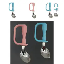 Cuchara de entrenamiento a la moda antideformable, práctica cuchara de alimentación para bebé de borde liso para cocina, cuchara de alimentación para bebé