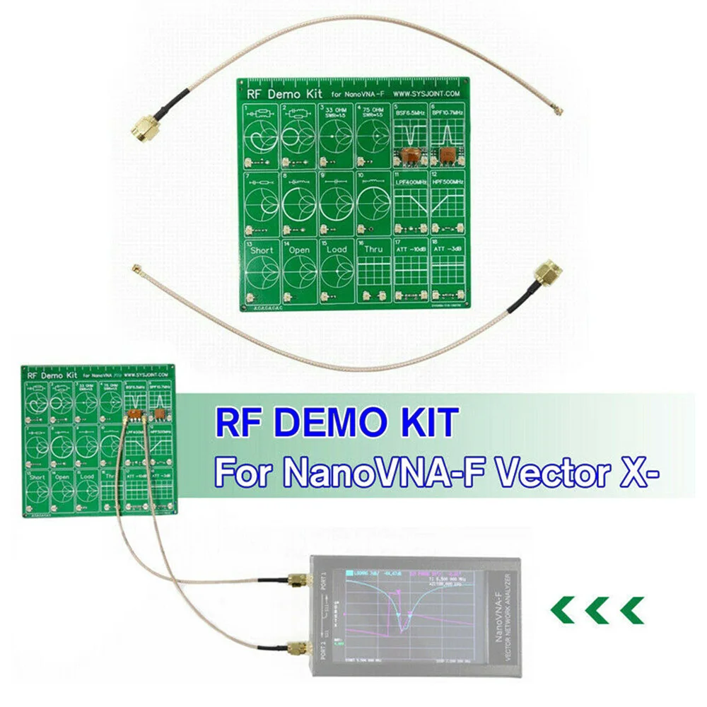 RF Demo Kit Radio Frequency Test PCB Board Filter Attenuator for VNA-F NanoVNA Vector Network Analyzer Learner Tool