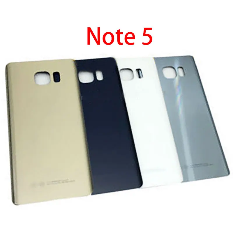

New Rear Battery Door For Samsung Galaxy Note5 Note 5 N920 N920F Back Glass Housing Cover With Logo + Sticker