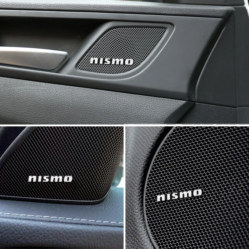 10pcs 3D Aluminum Badge Emblem Sticker for Nissan Nismo Accessories Car Styling Audio Decorate | Автомобили и мотоциклы