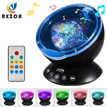 

Creative Ocean Wave Starry Sky Aurora LED Night Light Projector Luminaria Novelty Lamp USB Lamp Nightlight Illusion For Children