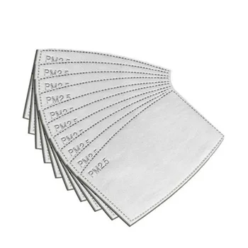 

10/20/40/80 PCS PM2.5 Face Mask Filter Activated Carbon Breathing Filters Adult 5 Layers Filter for Face Masks