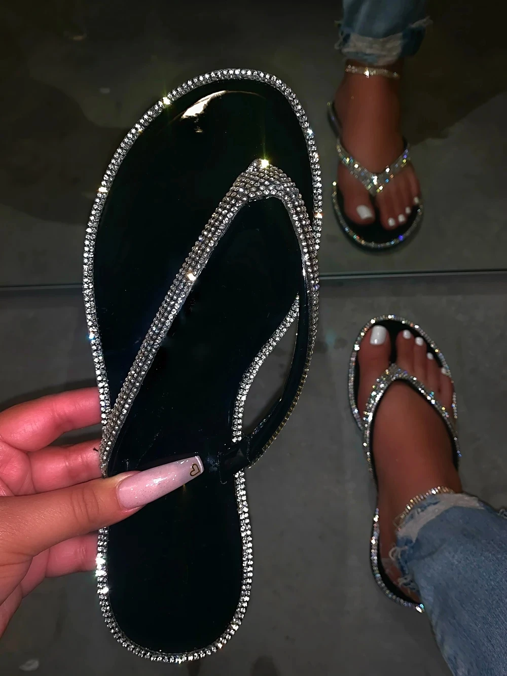 bling flip flops uk