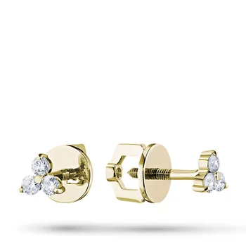 

Pusety of yellow gold with diamond e0301ps05168400