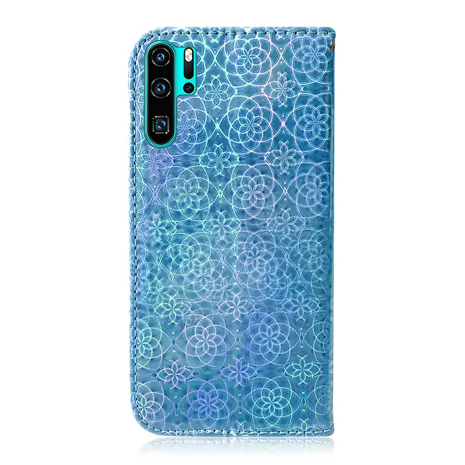 Лазерный флуоресцентный флип-чехол для huawei P30 P20 mate 20 Pro Lite Y5 Y6 Y7 Y9 P Smart Z Plus Honor 20 9X Pro 8X чехол Fundas