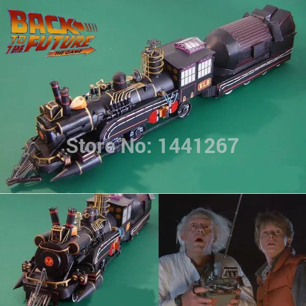 Film retour vers le futur Dr Barlett Train définit classique 3D papier modèle cheminot papier artisanat modèles jouets pour enfants