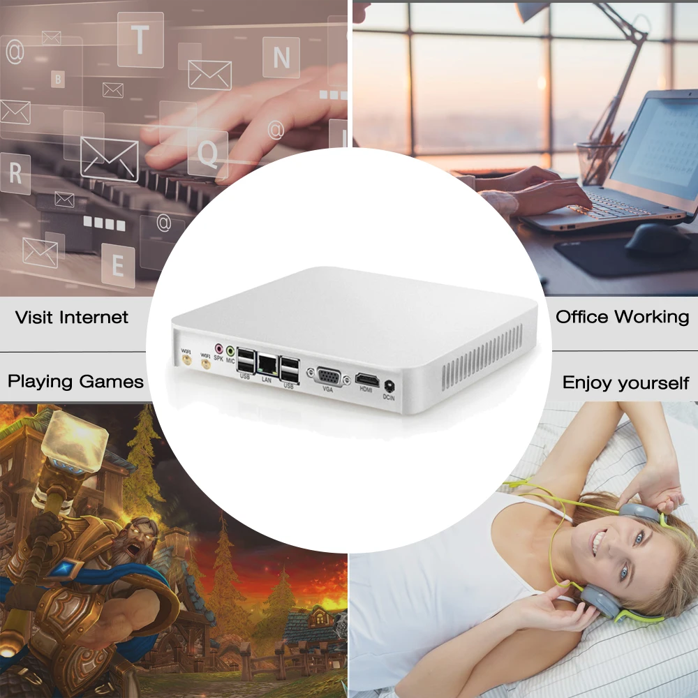 Мини ПК XCY Intel Core i7 6500U i3 i5 офисный компьютер Linux Win 10 7 HDMI Wi Fi USB тонкий клиент Micro
