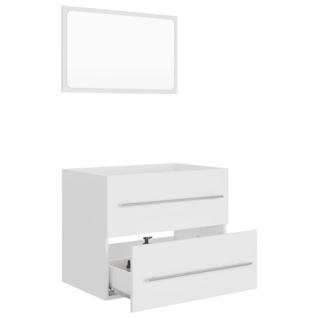 vidaXL 2 Piece Furniture Set White Chipboard| | - AliExpress
