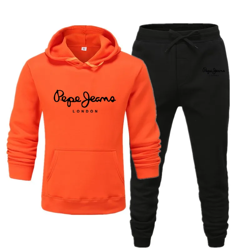 MensSportswear толстовки тренировочные штаны костюм для бега спортивная одежда белый принт Удобная спортивная одежда модная одежда большого размера новинка