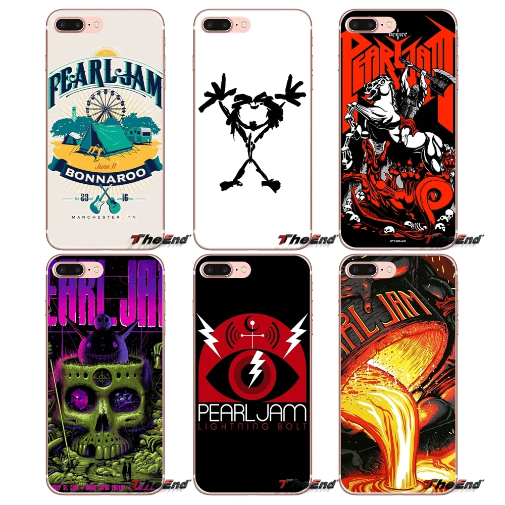 Transparent Soft Shell Covers Pearl Jam PJ For Samsung Galaxy J1 J2 J3 J5 J7 A3 A5 A7 2015 2016 2017 J330 J530 J730 | Мобильные