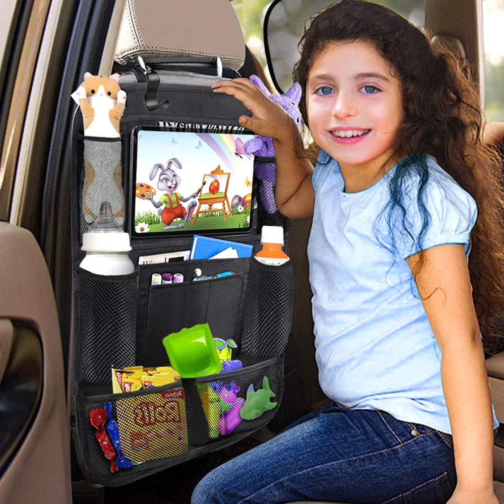 

Large Capaity Car Seat Back Pocket Bag Car Seat Protecte Cover Organizer &Tablet Holder For Cars Interior Accessories