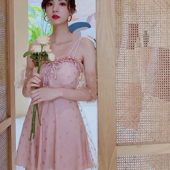 

Swimsuits Woman 2020 One Piece Plus Size Swimsuit 1 Women Sports Swimwear With Skirt Slim Dewy Back Female Hot Solid Polyester