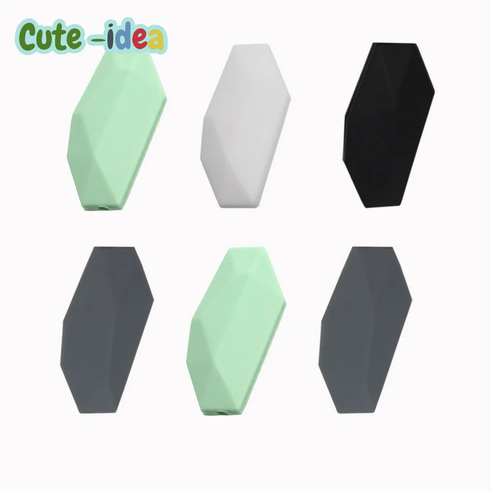 Cute-idea 10pcs BPA Free Square Silicone Beads For Baby Nursing Chewable Teething DIY Necklace Pendant Pacifier Baby Product Toy cute idea 10pcs bpa free silicone beads elephant animal baby teether chewable sensory diy chain for pendant baby products toys