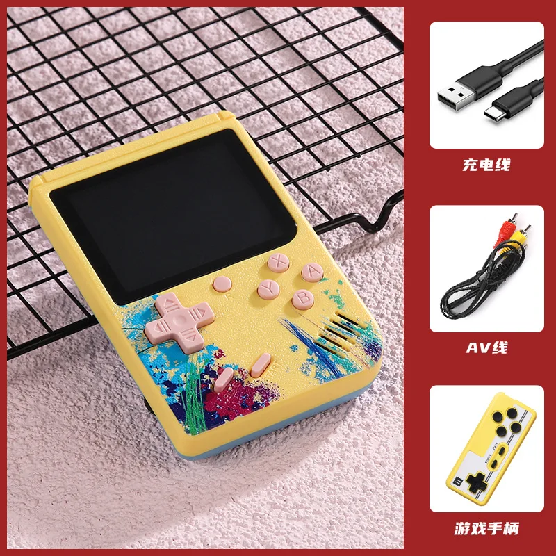 800 Retro Console Double Handheld Game Player Battery 3.0 Inch LCD Built-in 400 Video Games Gift for Kids Classic Videoconsolas 