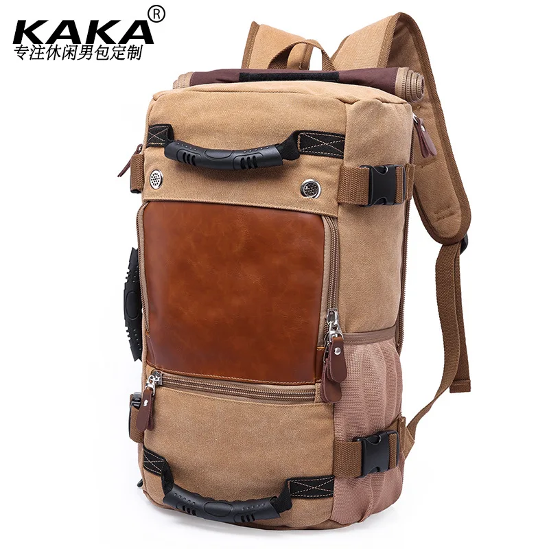 

Artistic Retro Casual Korean-style Large Capacity Canvas Backpack Men's Backpack Multi-functional Travel Casual Backpack Custom