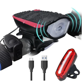 

Smart Induction Bicycle Front Light Set USB Rechargeable Rear Light LED Headlight Bike Lamp Cycling FlashLight Fo Bike Universal