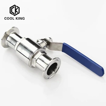 

3/4" 1" 1-1/2" 2" 304 Stainless Steel Sanitary Ball Valve 19mm-51mm Tri Clamp 50.5/64mm Ferrule Type For Homebrew Diary Product