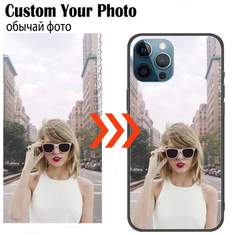 Customized Photos Glass Phone Cases - DIY Personalized Picture Soft Cover