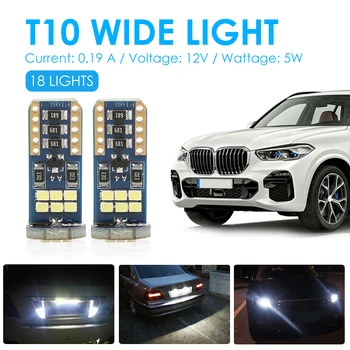 

2pcs LED Bulbs Dome Reading Clearance Canbus T10 18 SMD Cars Interior Lights for Caring Personal Cars Accessories